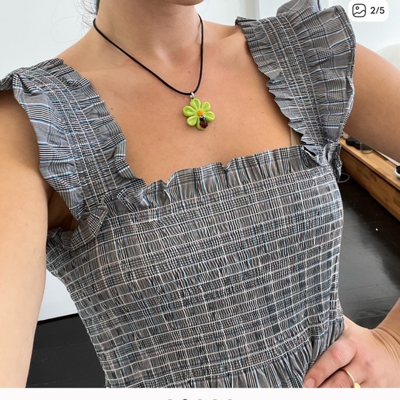 Hill House Elie Nap Dress Tai Check - Picture 2 of 10